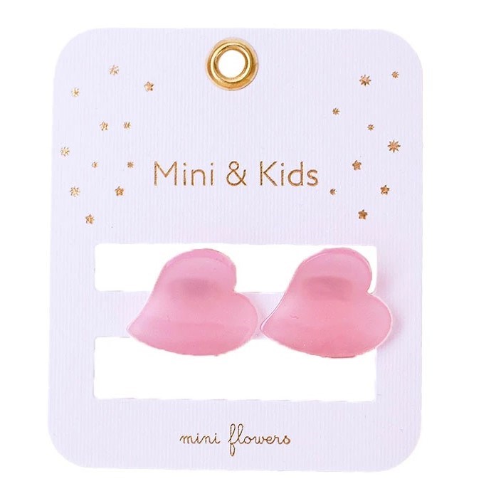 Mini & Kids - Mini Kalp Kemik Toka 2'li Pembe