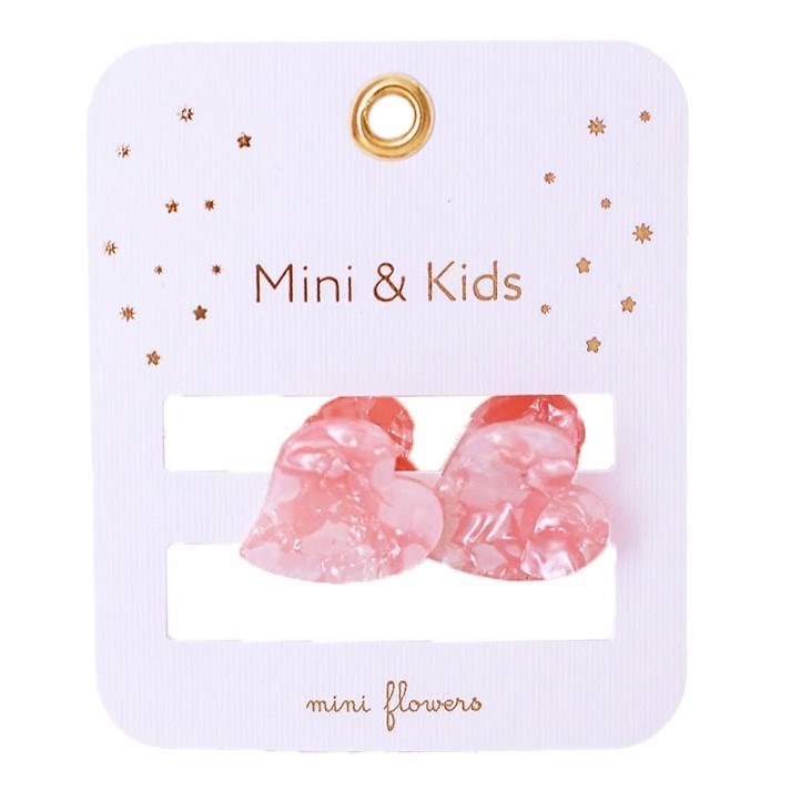 Mini & Kids - Mini Kalp Kemik Toka 2'li Pembe