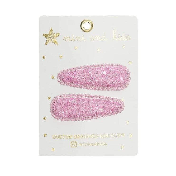 Mini & Kids - Mini Klips Toka 2'li Glitter Pembe