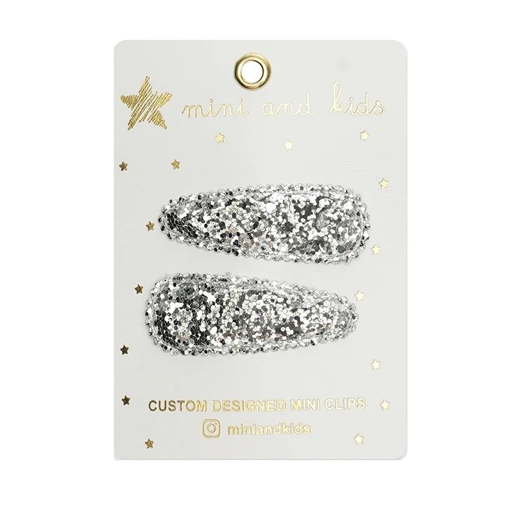 Mini & Kids - Mini Klips Toka 2'li Glitter Gri