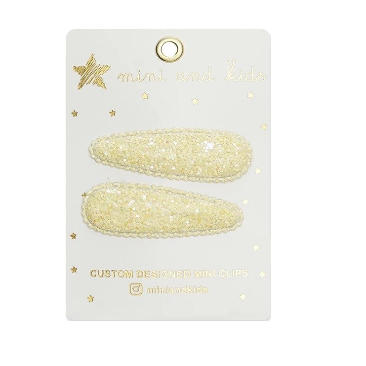 Mini & Kids - Mini Klips Toka 2'li Glitter Sarı