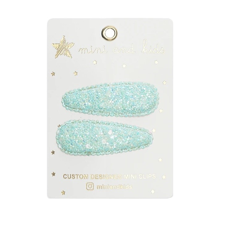 Mini & Kids - Mini Klips Toka 2'li Glitter Turkuaz