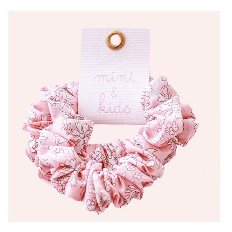 Mini & Kids -  Mini Scrunchies Kumaş Toka 2'li Pembe