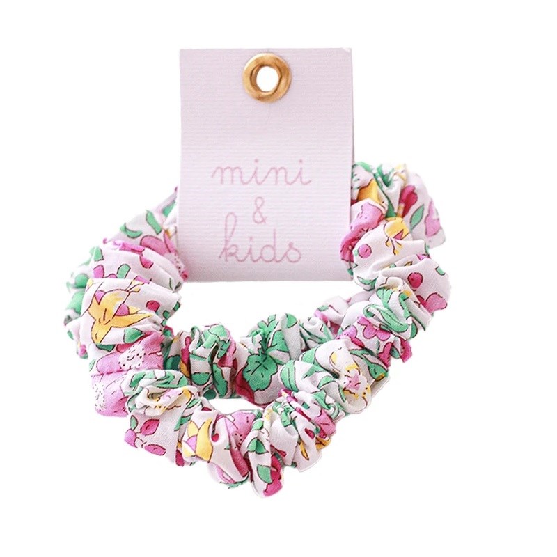 Mini & Kids -  Mini Scrunchies Kumaş Toka 2'li Pembe