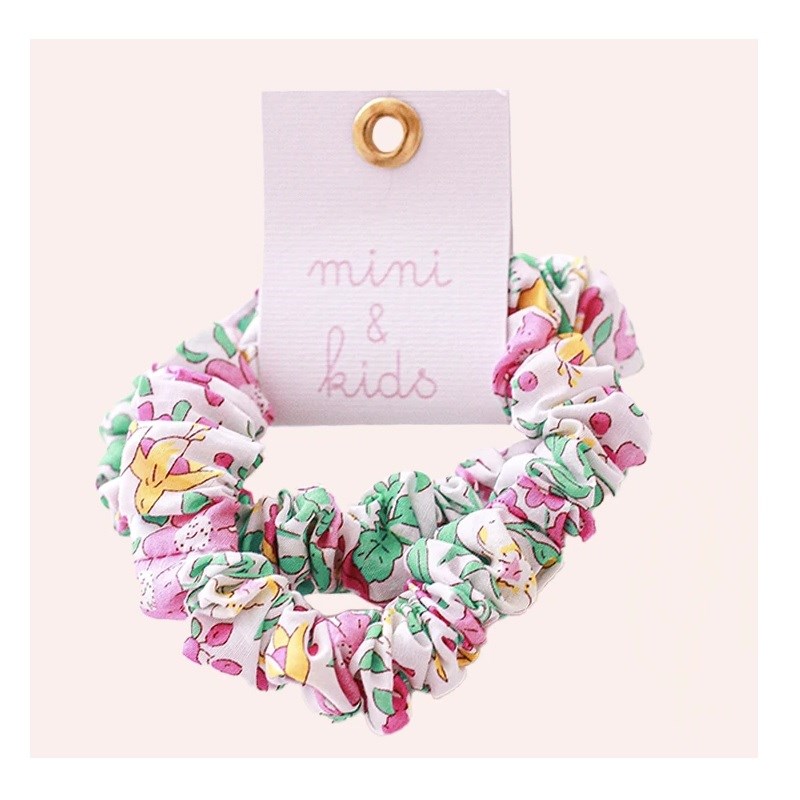 Mini & Kids -  Mini Scrunchies Kumaş Toka 2'li Pembe