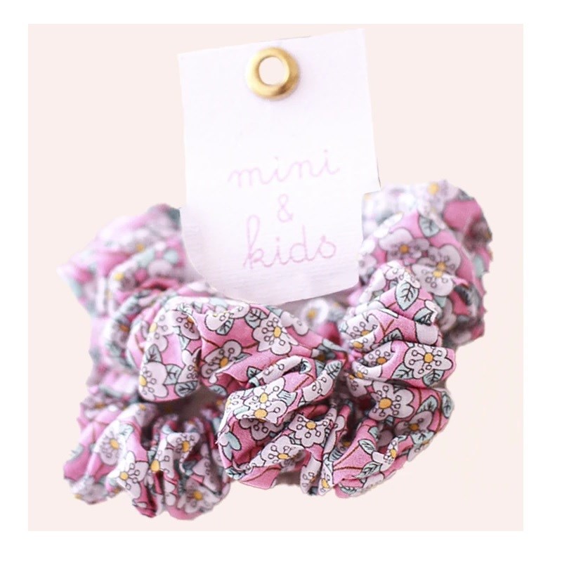 Mini & Kids -  Mini Scrunchies Kumaş Toka 2'li Pembe