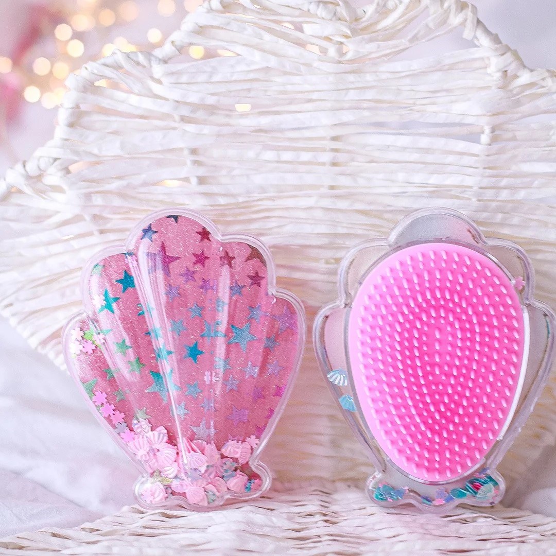 Mini & Kids Little Mermaids Hairbrush- Pembe Yıldızlı Orjinal