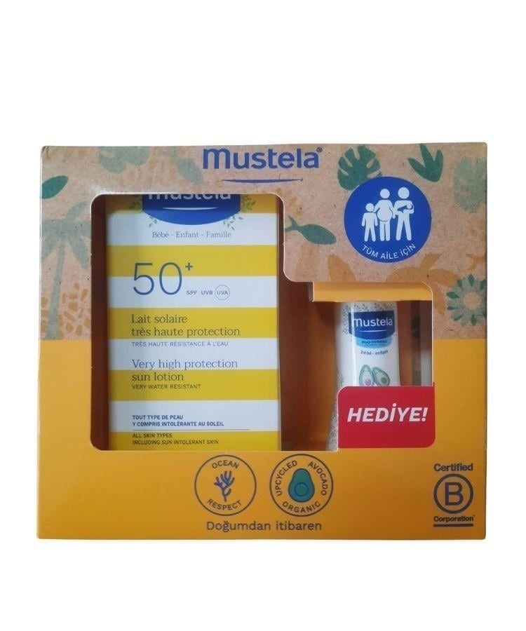 Mustela Güneş Losyonu SPF 50+ 100ml + Vücut Losyonu 50ml Orjinal