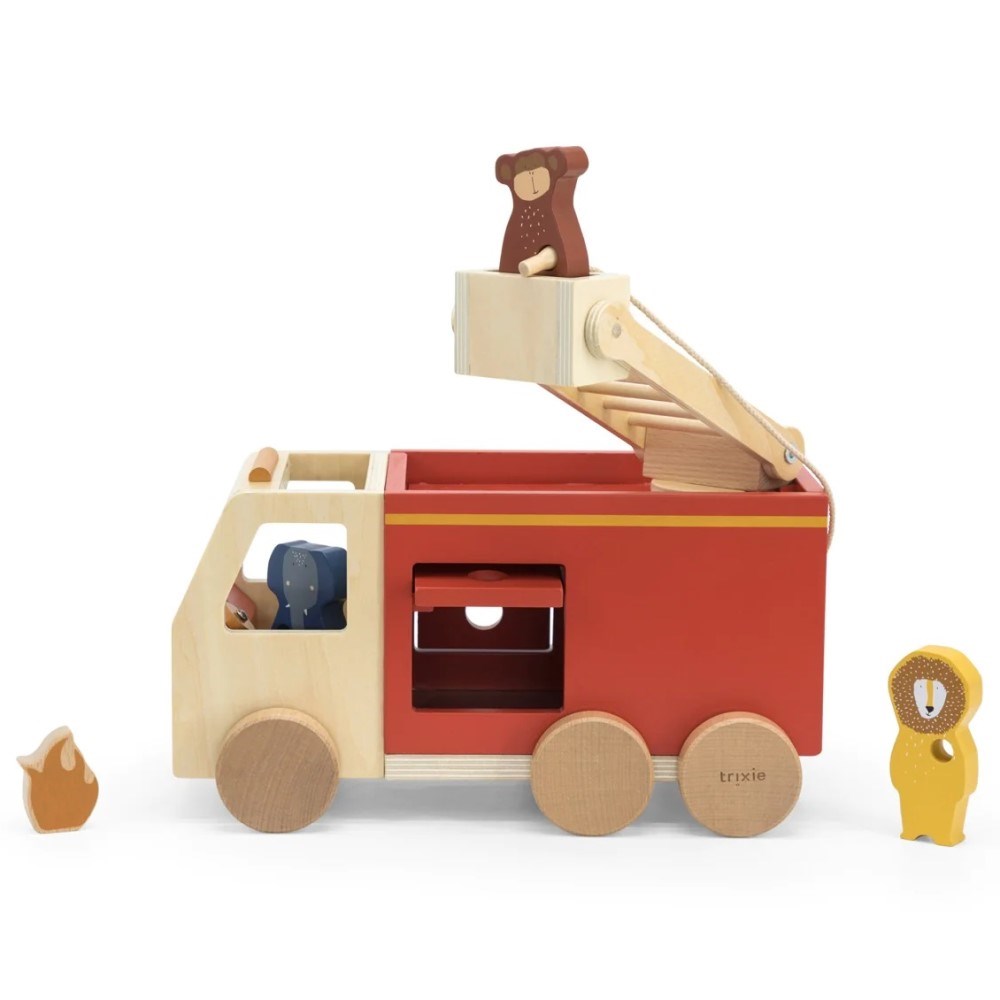 Trıxie Wooden Fire Truck - Ahşap İtfaiye 