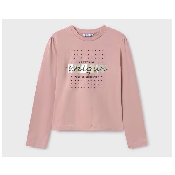 Mayoral Kışlık Kız Uzun Kol Basic T-shirt Pembe