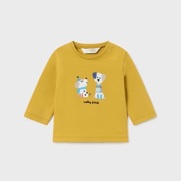 Mayoral Kışlık Erkek Bebek Uzun Kol T-shirt 2'li Set Sarı