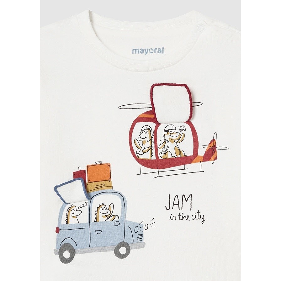 Mayoral Kışlık Erkek Bebek Uzun Kol T-shirt Beyaz