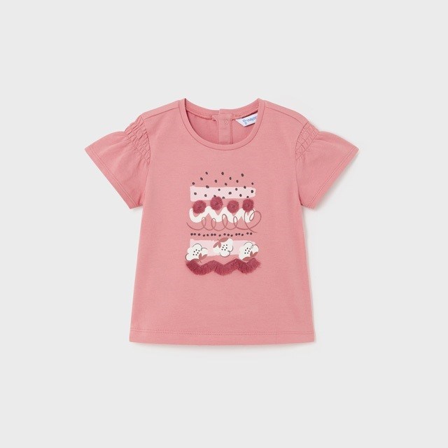 Mayoral Yazlık Kız Bebek Kısa Kol T-shirt Pembe