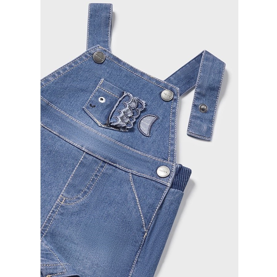 Mayoral Yazlık Erkek Bebek Denim Kısa Tulum Set Mavi