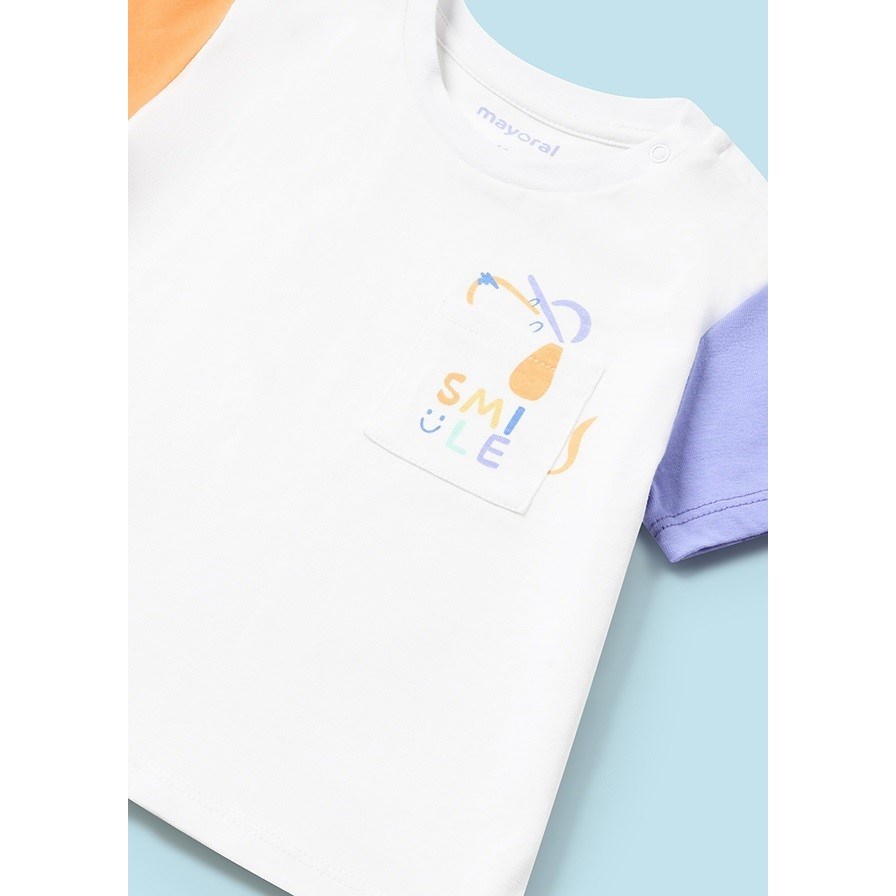 Mayoral Yazlık Erkek Bebek T-shirt Şort Mayo Set Beyaz