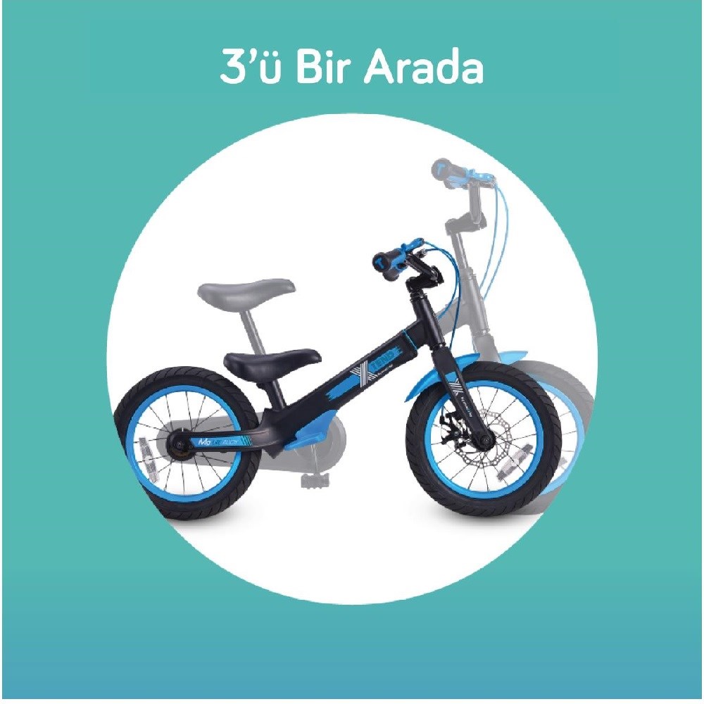 SmarTrike Xtend 3'ü 1 Arada Büyüyen Çocuk Bisikleti 3-7 Yaş Mavi 