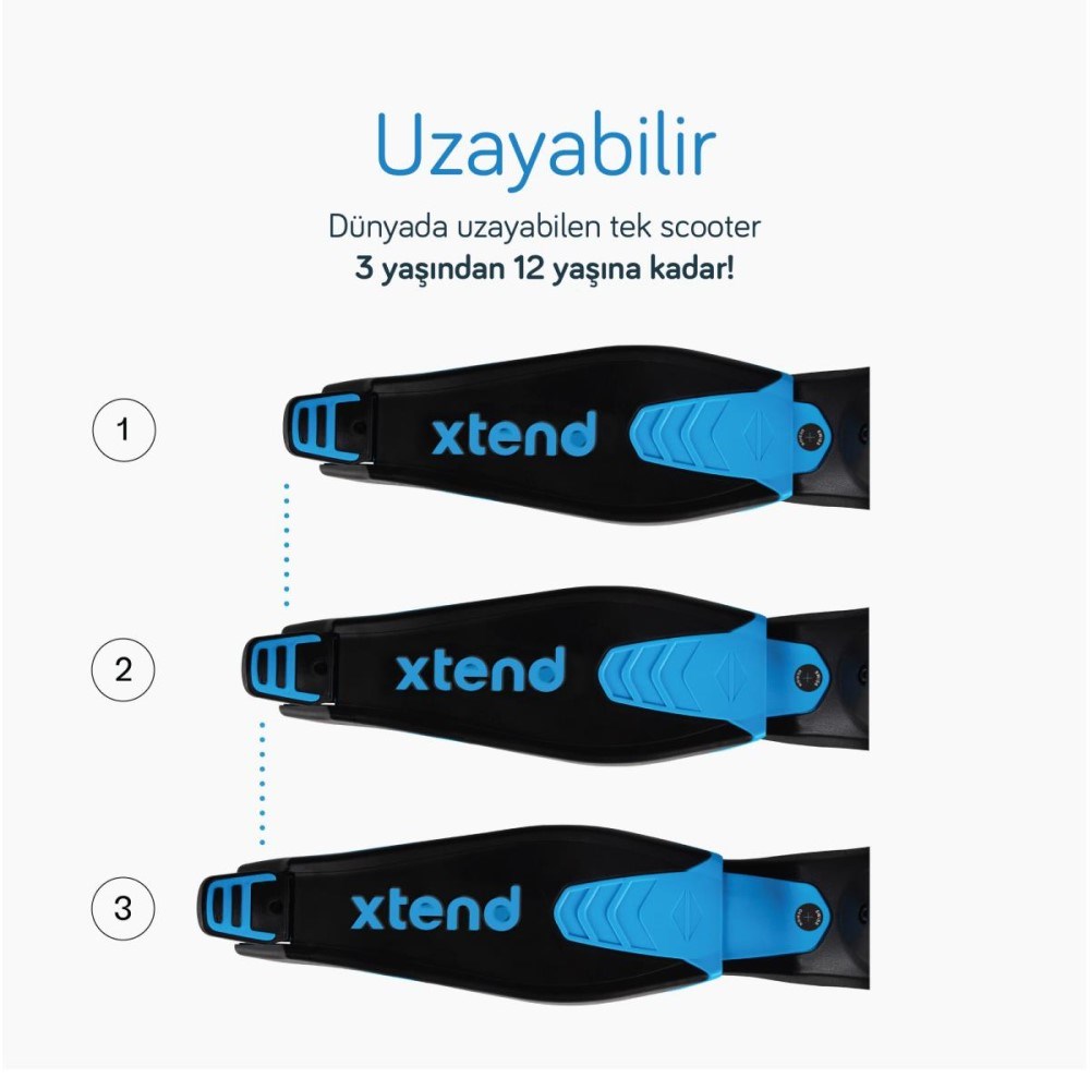 SmarTrike Xtend Büyüyebilen Ride On Scooter 1- 12 Yaş Mavi 