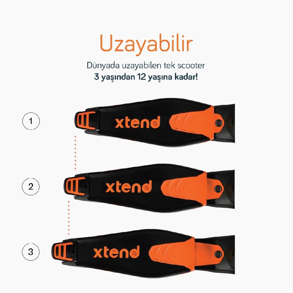 SmarTrike Xtend Büyüyebilen Ride On Scooter 1- 12 Yaş Turuncu 