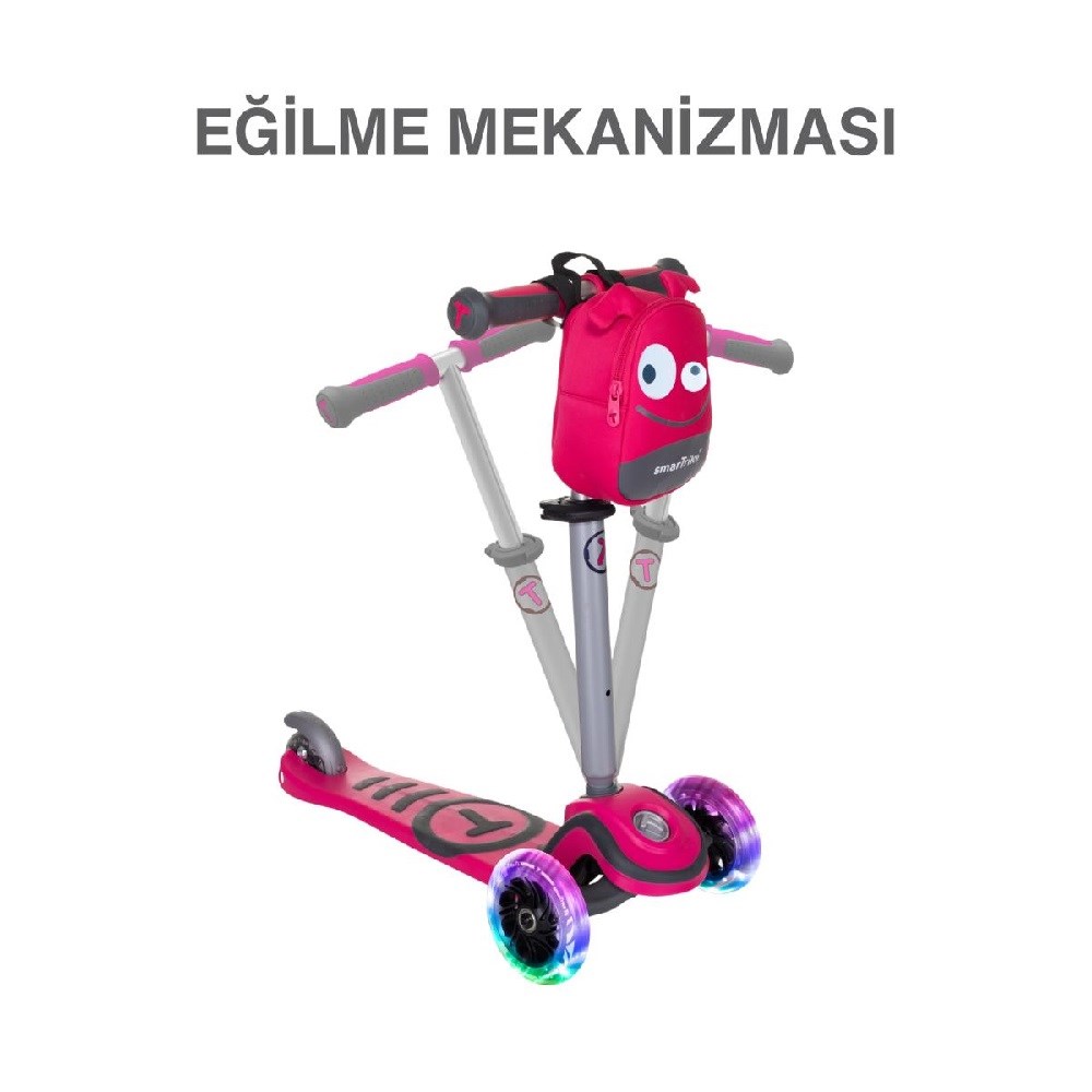 SmarTrike T1 3’ü 1 Arada Oturaklı ve Çantalı Çocuk Scooterı 15 Ay-5 Yaş Pembe 