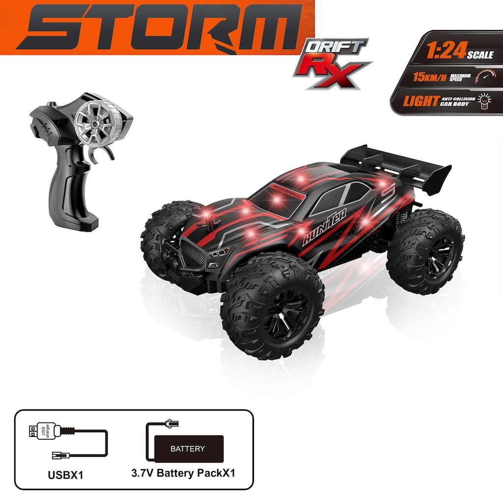 Vardem Uzaktan Kumandalı Şarjlı Storm Off Road Işıklı Araba - Kırmızı 