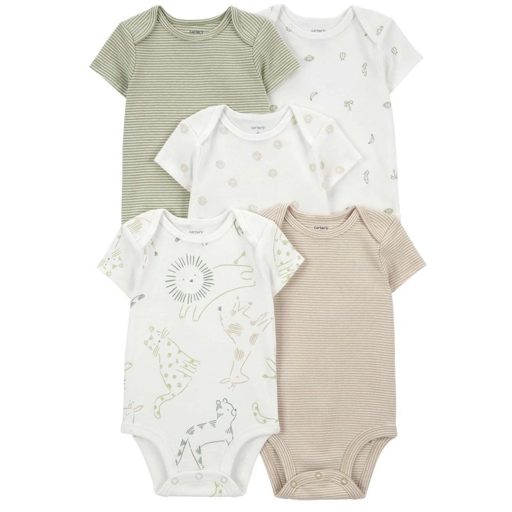 Carter's Layette Erkek Bebek 5'li Body Set Beyaz