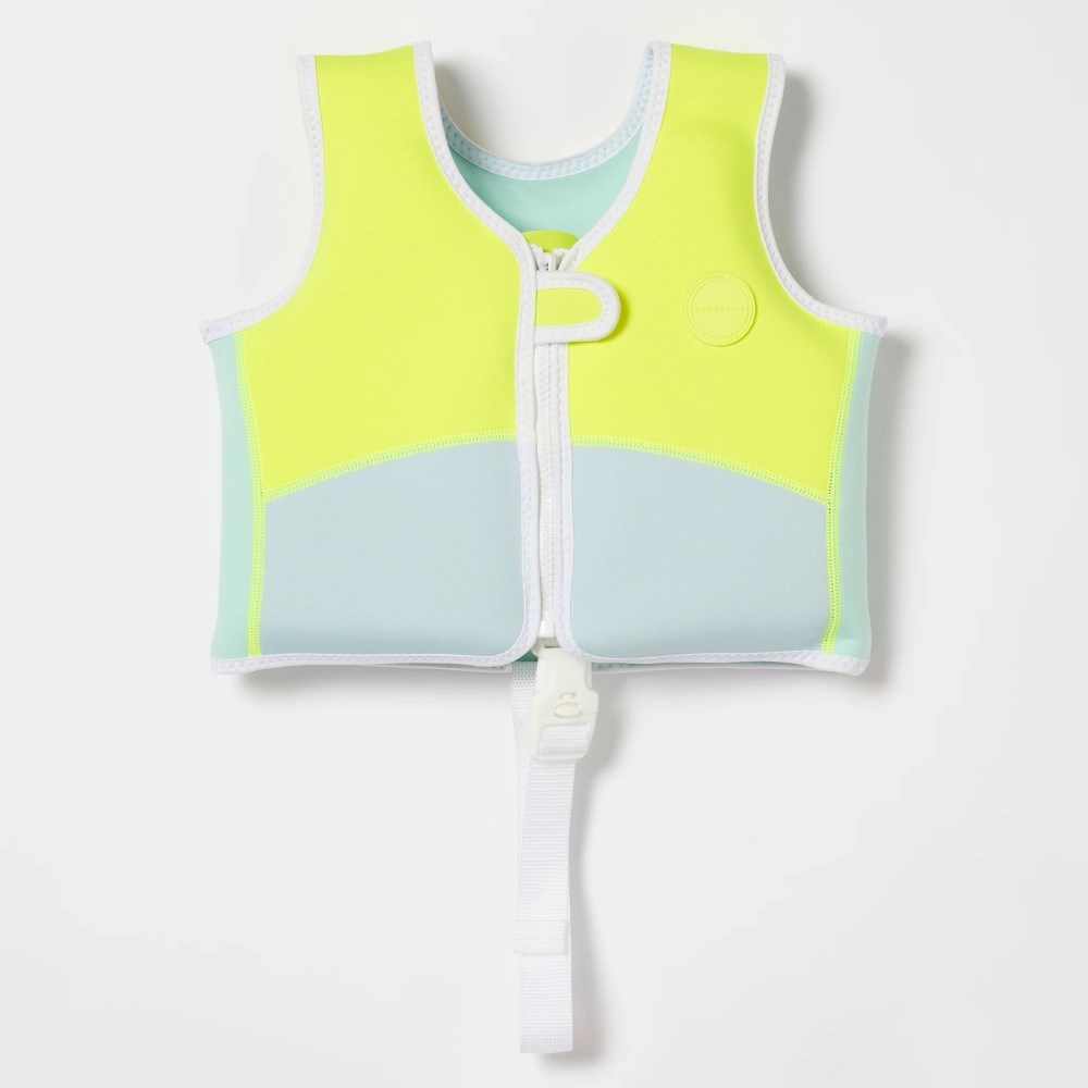 Sunnylife Çocuk Yüzme Yeleği -Aqua Neon Yellow Sarı