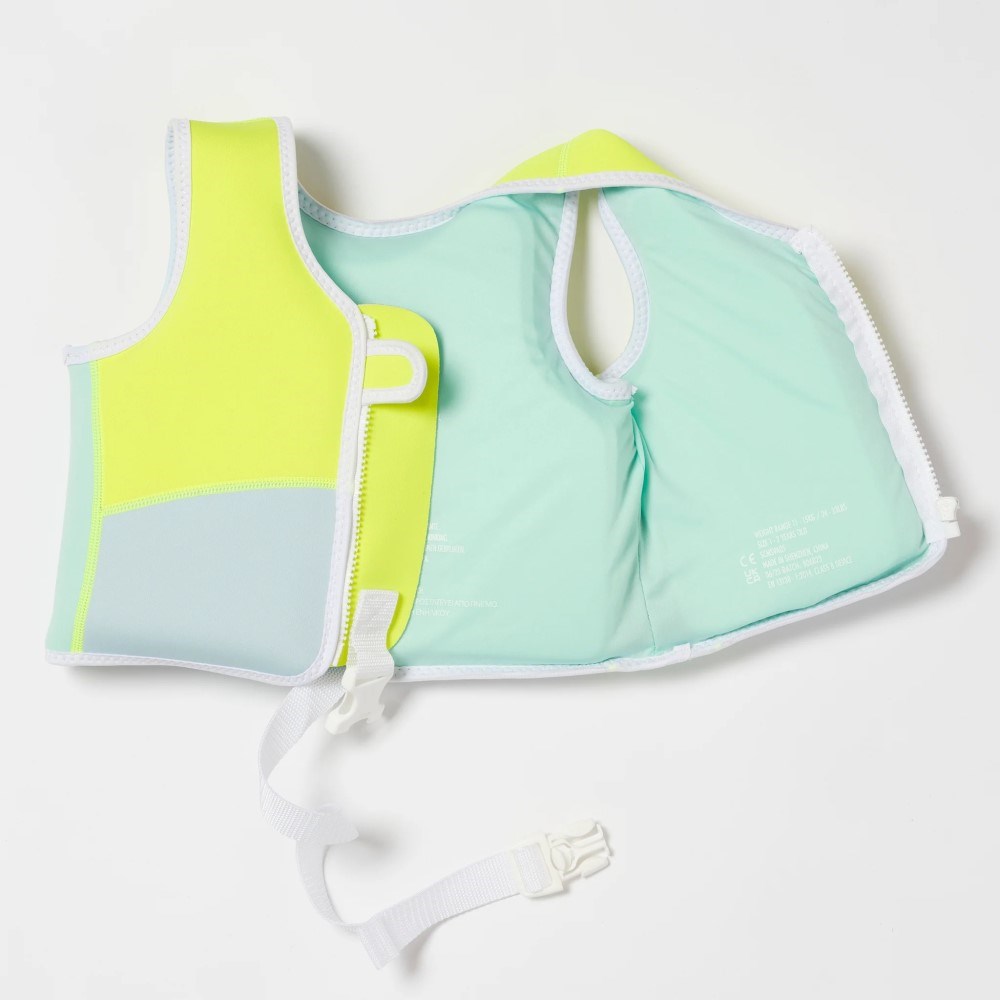 Sunnylife Çocuk Yüzme Yeleği -Aqua Neon Yellow Sarı