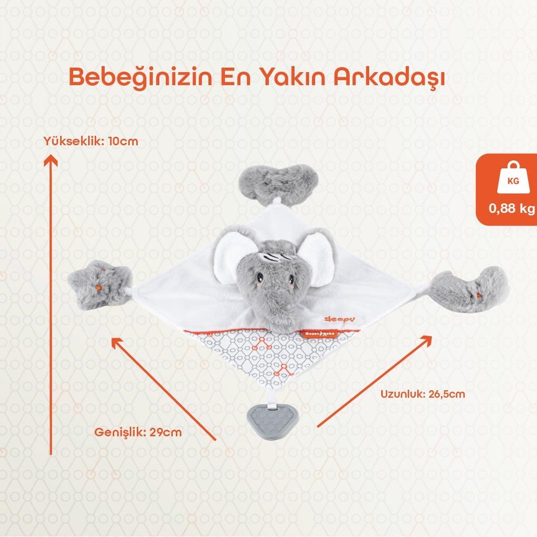 Gezenbebe Sleepy Uyku Arkadaşı Elephant Orjinal