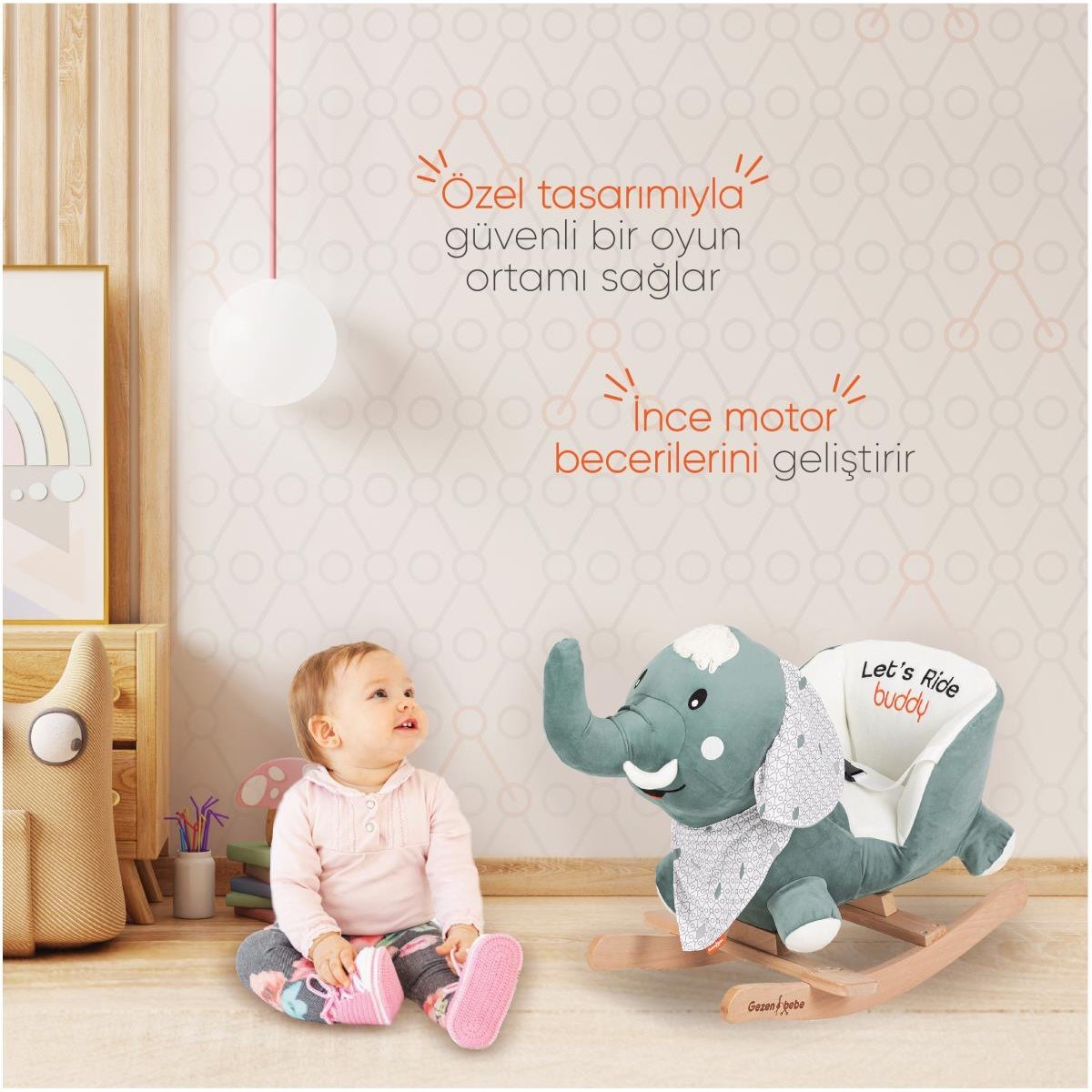 Gezenbebe Buddy Sallanan Arkadaş - Elephant 