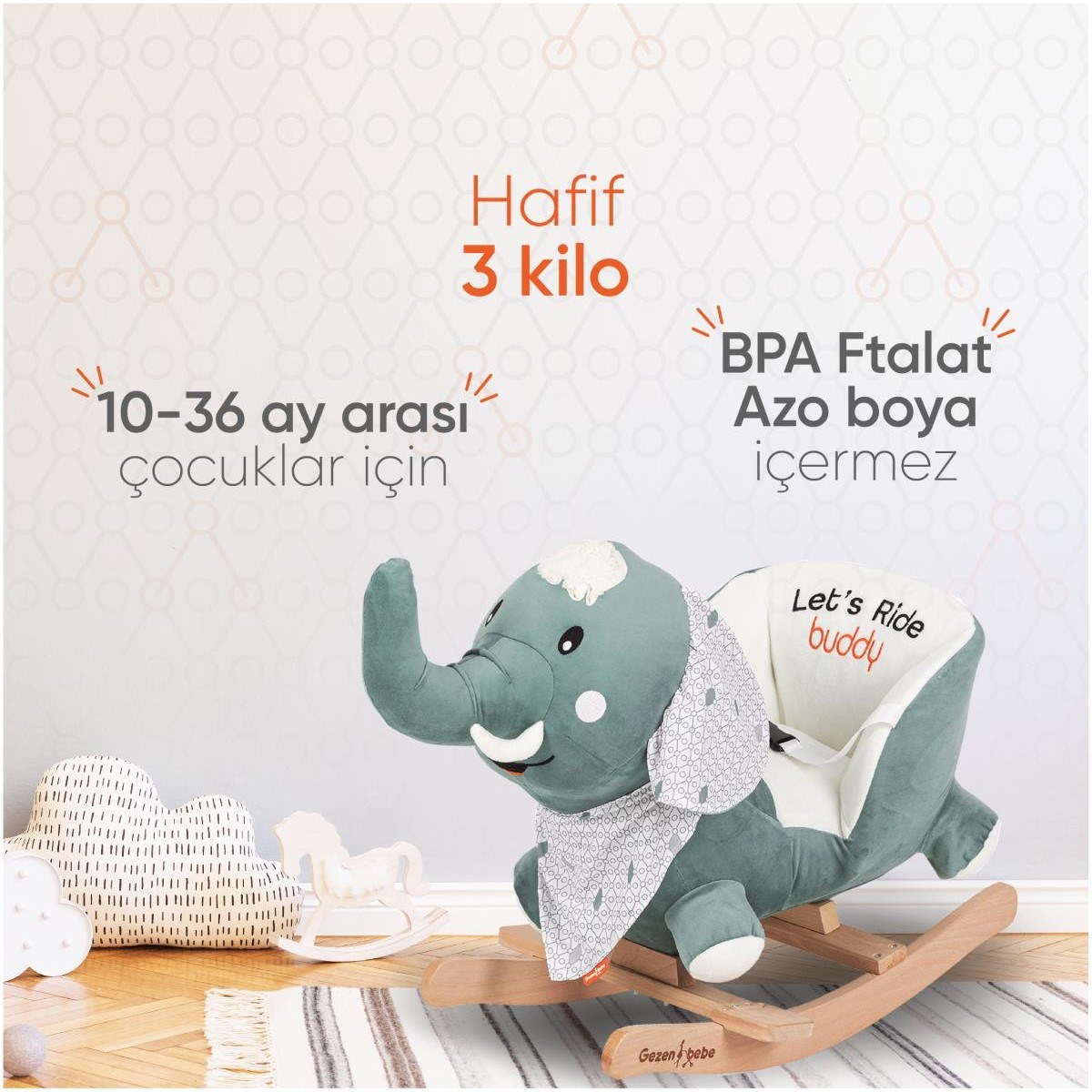 Gezenbebe Buddy Sallanan Arkadaş - Elephant 