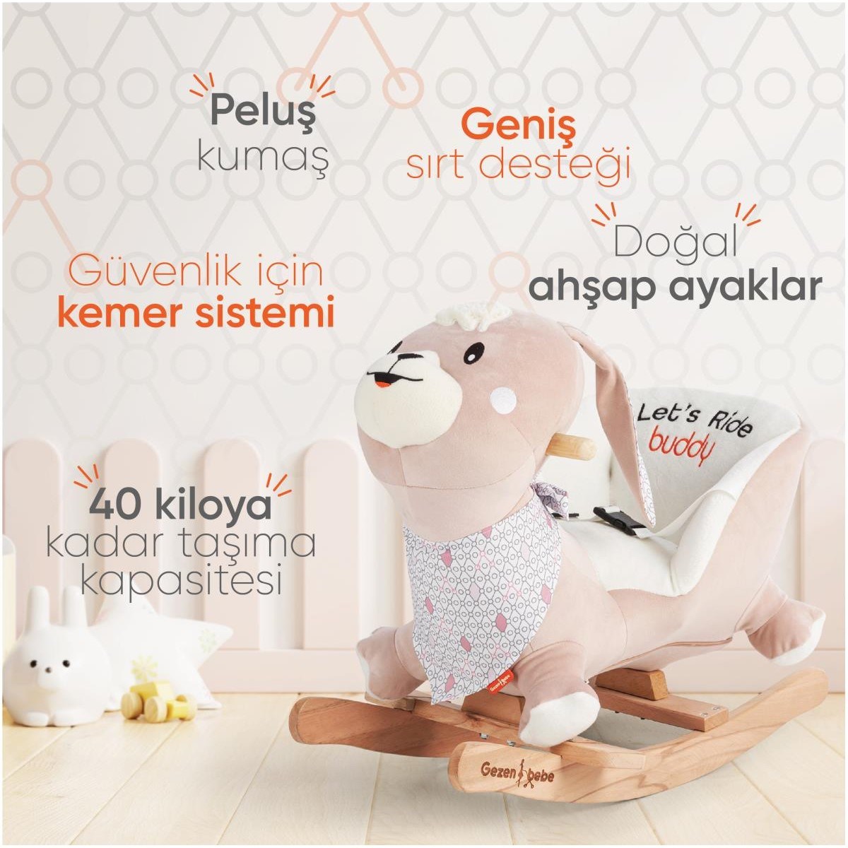 Gezenbebe Buddy Sallanan Arkadaş - Bunny 