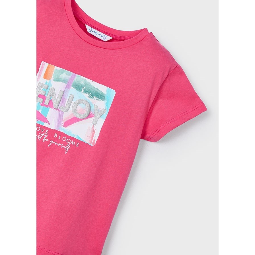 Mayoral Yazlık Kız Kısa Kol T-shirt Pembe