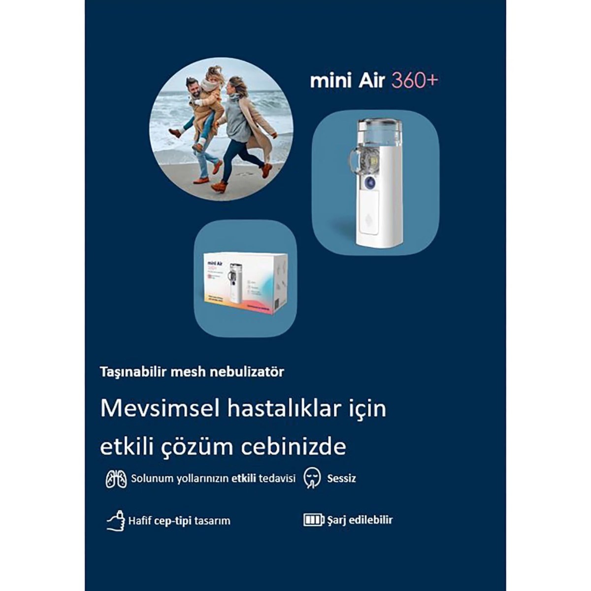 Omron Mini Hava 360 Taşınabilir Mesh Nebülizatör 