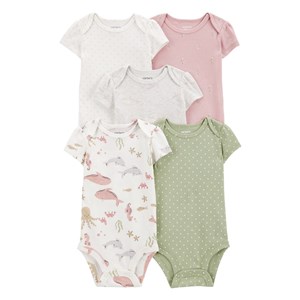 Carter's Layette Kız Bebek Kısa Kollu Body 5'li Set