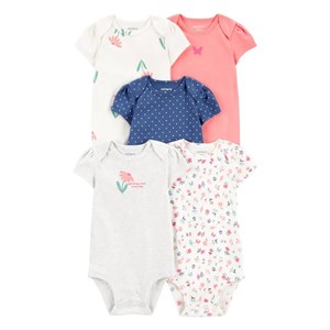 Carter's Layette Kız Bebek Kısa Kollu Body 5'li Set