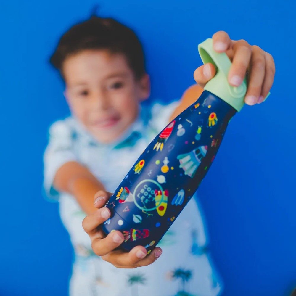 Cool Bottles Paslanmaz Çelik Suluk - The Kids Bottle Space Rockets 260 ml - Görsel 5