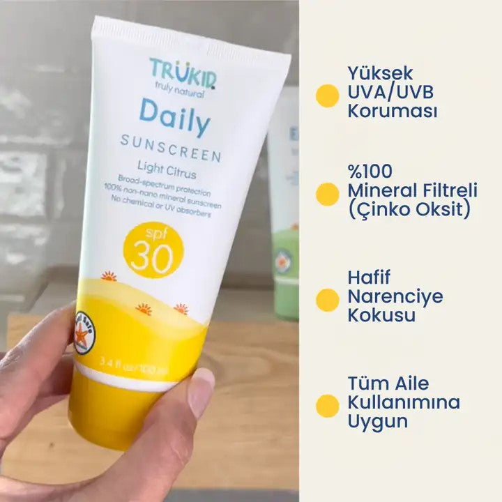 TruKid Günlük Kullanıma Uygun Güneş Kremi SPF 30 100 ml