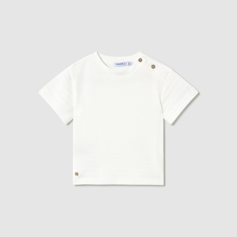 Mayoral Yazlık Erkek Bebek Kısa Kol T-shirt Ekru