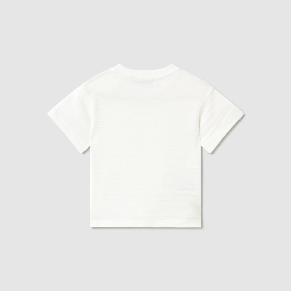 Mayoral Yazlık Erkek Bebek Kısa Kol T-shirt Ekru