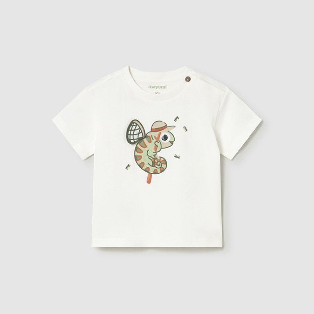 Mayoral Yazlık Erkek Bebek Kısa Kol T-shirt Ekru