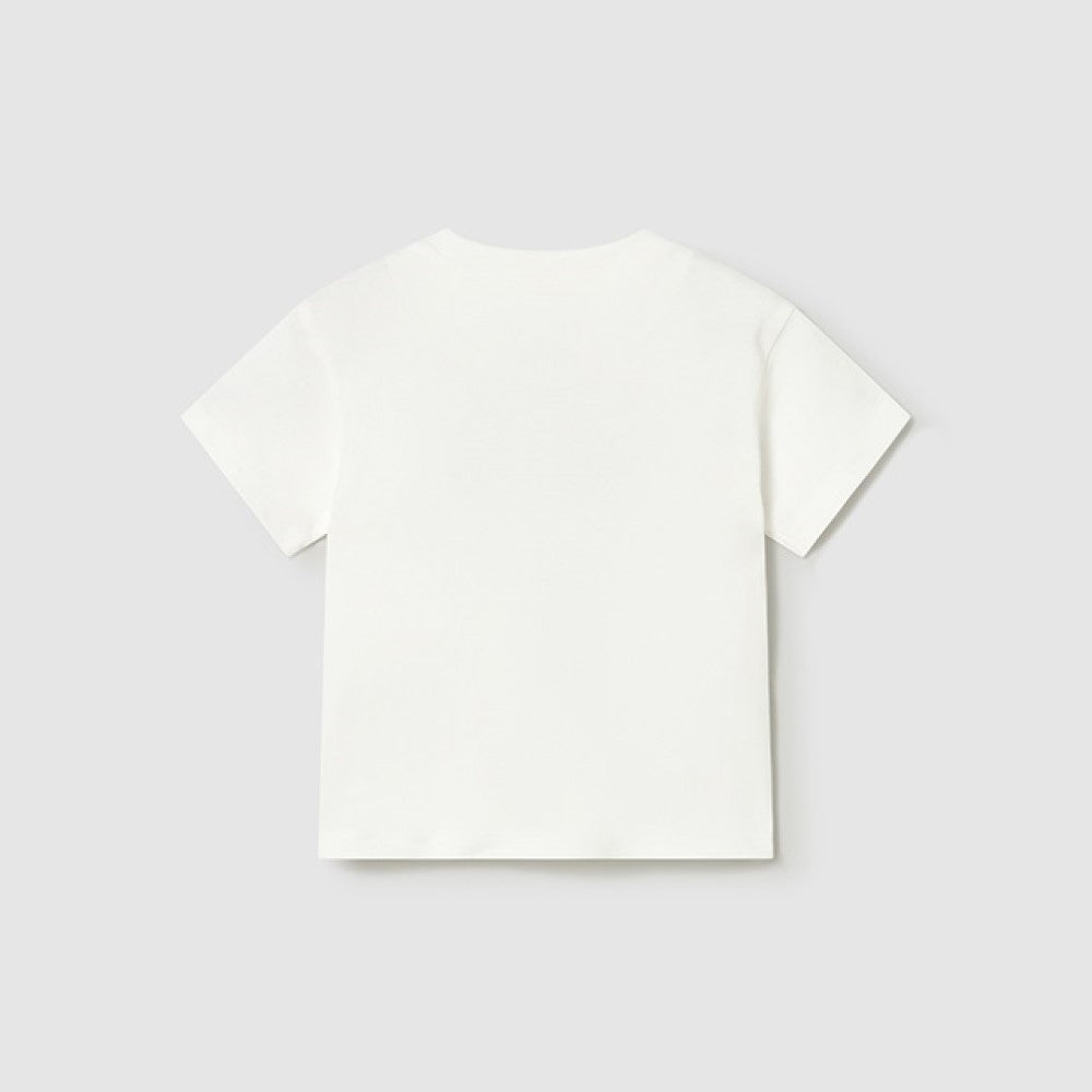 Mayoral Yazlık Erkek Bebek Kısa Kol T-shirt Ekru