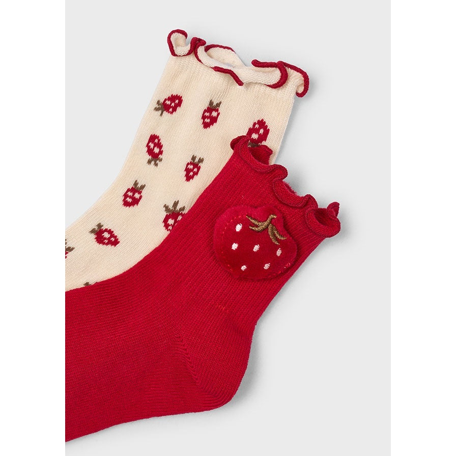 Mayoral Kışlık Kız Çorap İkili Set Kırmızı