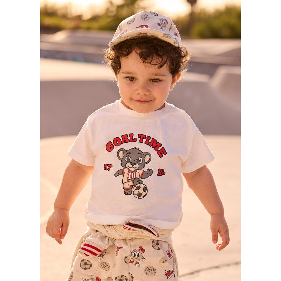Mayoral Yazlık Erkek Bebek Kısa Kol T-shirt Ekru