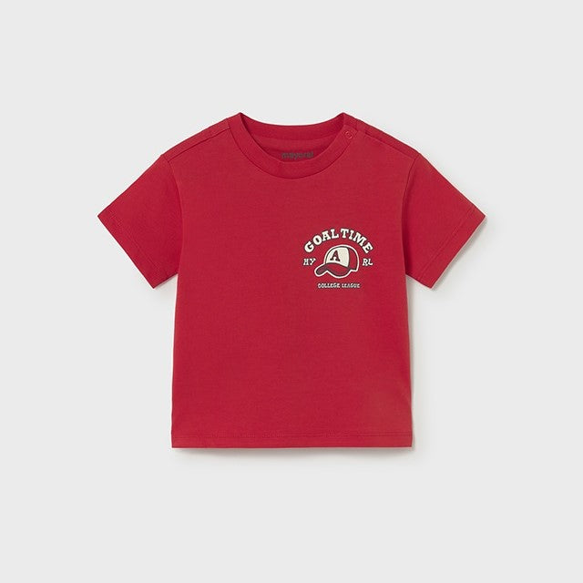 Mayoral Yazlık Erkek Bebek Kısa Kol T-shirt Kırmızı