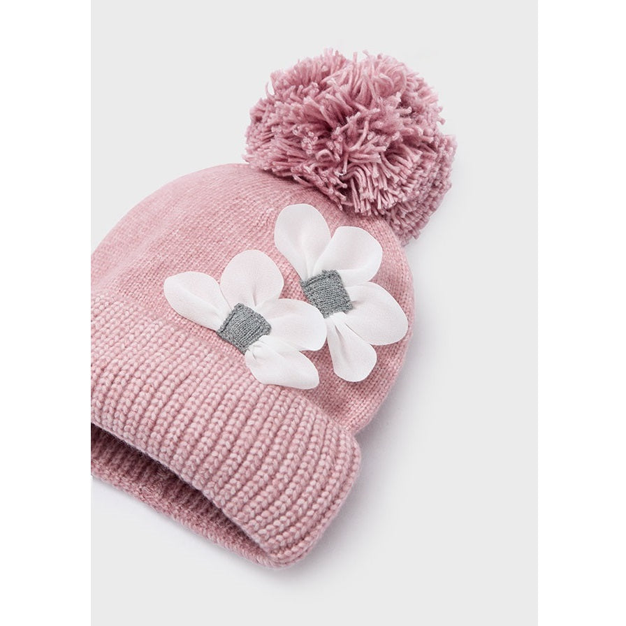 Mayoral Kışlık Kız Örme Atkı Bere Eldiven Üçlü Set Pembe