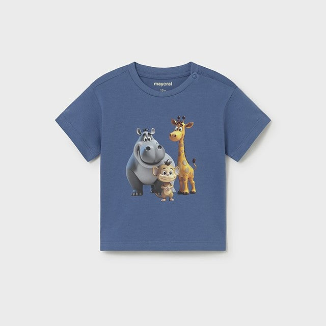 Mayoral Yazlık Erkek Bebek Kısa Kol T-shirt Mavi