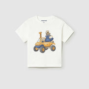 Mayoral Yazlık Erkek Bebek Kısa Kol T-shirt Ekru