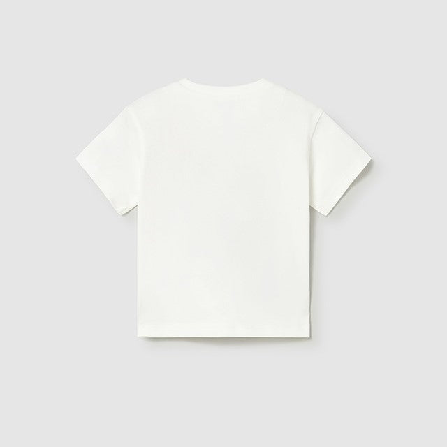 Mayoral Yazlık Erkek Bebek Kısa Kol T-shirt Ekru