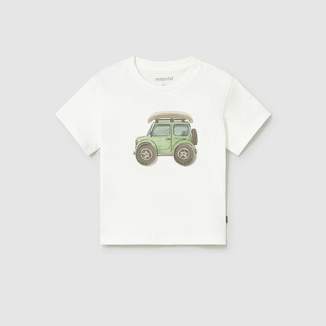Mayoral Yazlık Erkek Bebek Kısa Kol T-shirt Ekru