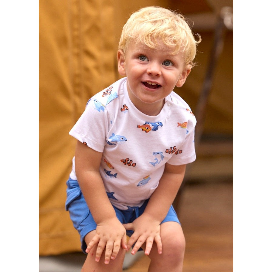 Mayoral Yazlık Erkek Bebek Kısa Kol T-shirt 2'li Set Mavi